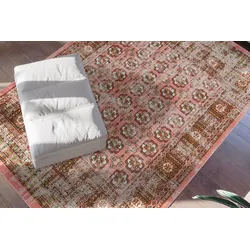 Teppich CALO-DELUXE "Ruzica-606" Gr. 3, rot, B:120cm H:6mm L:170cm, Kunstfaser, Teppiche, Flachgewebe, Vintage Design, Wohnzimmer