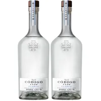 CODIGO 1530 Blanco Tequila, silberner Tequila mit würzigen Aromen der Agave, minzig-pfeffriges Bouquet, für gemütliche Abende, 38 Prozent Vol., 1 x 0,7 l (Packung mit 2)