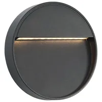VidaXL Außenwandleuchten 2 Stk. LED 3W Schwarz Rund