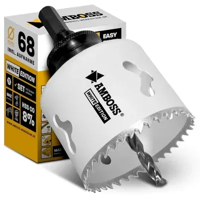 1x  M42 BiMetall  Lochsäge 68 mm  inkl. 6 kant Aufnahme | Amboss HSS Bi-Metall M42 (8% Cobalt) Lochsägen