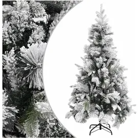 vidaXL Weihnachtsbaum mit Zapfen Beschneit grün 225 cm