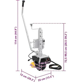 vidaXL Stützrad für Anhänger 12 V 550 W Aluminium
