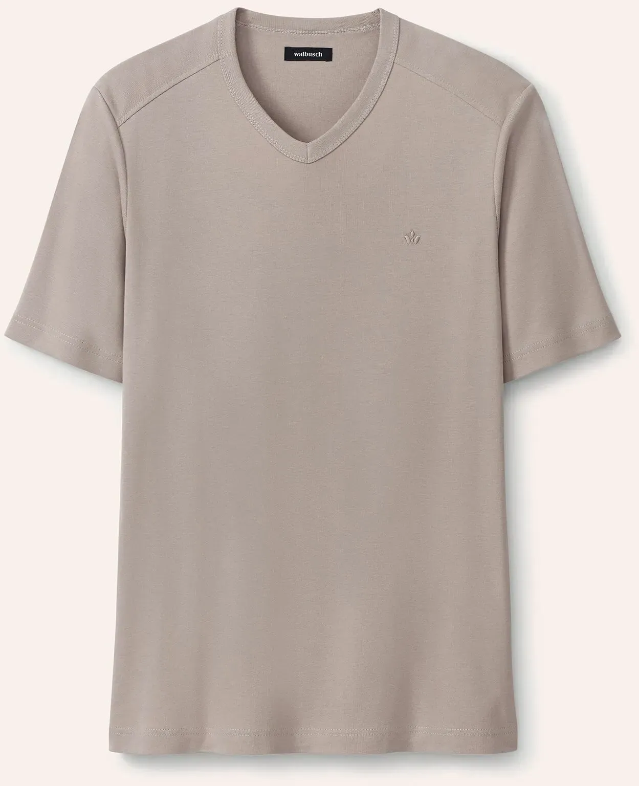 Walbusch Herren Zu schade für drunter-Shirt V-Neck Beige noch offen: Muster