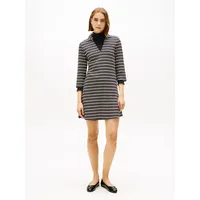 Tommy Hilfiger Polokleid Gestreift Schwarz/Mehrfarbig 42