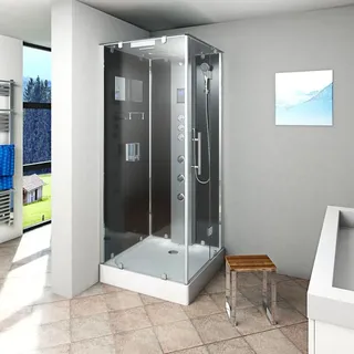 AcquaVapore Duschkabine Komplettdusche Fertigdusche Dusche 80x80 cm ohne 2K Scheiben Versiegelung