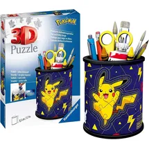Ravensburger 3D Puzzle Utensilo Pokémon Pikachu - 54 Teile - Stiftehalter für Pokémon Fans ab 6 Jahren, Schreibtisch-Organizer für Kinder