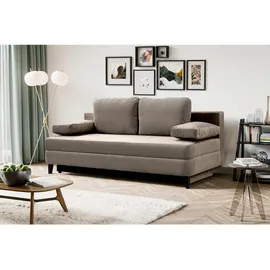 xonox xonox.home Schlafsofa, 2,5 Sitzer aus Cord in braun-beige inkl. Zierkissen 200x91x100cm beige|braun