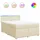 vidaXL Boxspringbett mit Matratze Creme 140x190 cm Stoff
