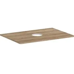 hansgrohe Xelu Q Konsole 54113230 780 x 550 mm, Ausschnitt mittig, Aufsatzwaschtisch ohne Hahnloch, Eiche Natur