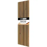 wohnartig® Akustikpaneele Spazio - 260 cm x 54 cm* Set - (Set = 2 Stück 260 cm x 27 cm) | Farbe: Eiche Artisan | Wandverkleidung | Akustikpaneel | Wandpaneele auf Filz |