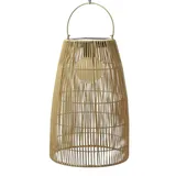 MARELIDA LED Solar Laterne/Hängeleuchte Rattanoptik Solarleuchte natur