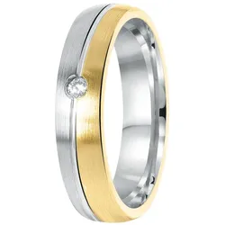 Lucardi Ringe 'Zaragoza' 925 Silber - silbern-goldfarbig Herrenschmuck   Herren 