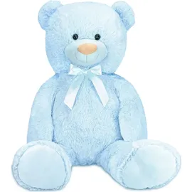 Brubaker XXL Teddybär 100 cm - Hellblau - Stofftier Plüschtier Kuscheltier Blau