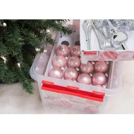 SUNWARE Q-Line Weihnachtsbox 22 L 1-tlg. transparent/rot