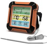 Digitales Fleischthermometer Mit Langer Sonde, Verbessertes Grillthermometer Mit Lcd-touchscreen B