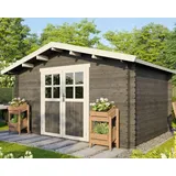 Gartenhaus Blockhaus Geräteschuppen Holzhaus inkl. Fußboden 4x3m 28mm