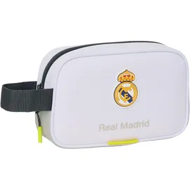 Safta Real Madrid 25/26 - Kleine Federmappe für Kinder, ideal für Verschiedene Altersgruppen, bequem und vielseitig, Qualität und Stärke, 22 x 8 x 13,5 cm, weiß, M, lässig, weiß, M, Lässig