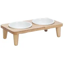Designed by Lotte Dinnerset Djeha - Katzenfutter Napf - Holz -