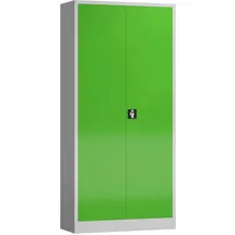 Classix Stahlschrank X-530345 lichtgrau, gelbgrün 92,0 x 42,0 x 194,5 cm, aufgebaut