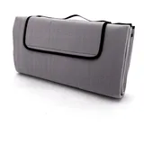 heimtexland Picknickdecke wasserdicht Outdoor Strandmatte Isomatte waschbar Campingdecke faltbar mit Tragegriff Festival Zelten Picknick Strand Decke Typ549 Grau 135x170 cm