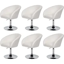 MCW Esszimmerstuhl F19 6er-Set Kunstleder Weiß