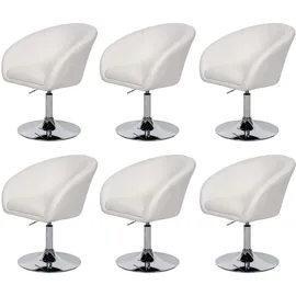 MCW Esszimmerstuhl F19 6er-Set Kunstleder Weiß