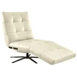 KAWOLA Relaxliege LETICIA motorisch Leder weiß