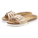 ELBSAND "Sandale, Mule, offener Schuh, Sommerschuhe, Lederpantolette", Damen, Gr. 42, beige, Obermaterial: 100% Rindsleder. Decksohle: 100% Rindsleder. Laufsohle: 100% Synthetik, unifarben, Schuhe Pantolette, aus Leder mit weichem Korkfußbett