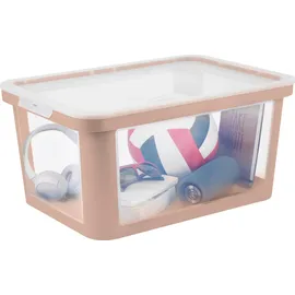 Rotho Aufbewahrungsbox mit Deckel 45 L Albris meadow rosa
