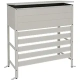 Proregal Verkleidung, Weiß, Metall, 96x110x43 cm, Gartenzubehör, Gartenmöbel-Schutzhüllen