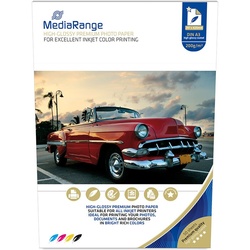 MediaRange A3 Fotopapier MRINK109, 200g, 50 Blatt, glänzend, wasserfest
