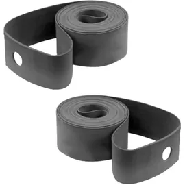 cyclingcolors Gummi Felgenband 18mm für 24 Zoll Fahrradreifen, Schwarz