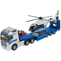 MAJORETTE Volvo Truck + Airbus Police Helicopter