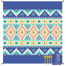 Bseical Picknickdecke blau 210 x 200 cm