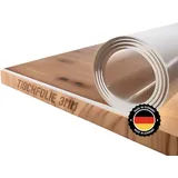Trente Tischfolie 110x140 cm - 3mm dick - Tischschutz mit abgeschrägten Kanten - transparente Tischdecke Eckig - Schutztischdecke Größe wählbar - Schutzfolie Abwaschbar