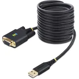 Startech StarTech.com 3m USB Null Modem Serial Adapter Cable COM Retention, FTDI, USB-A to RS232 Nullmodemkabel, Wechselbare DB9 Schrauben/Muttern