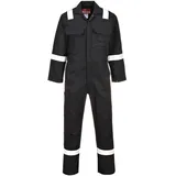 PORTWEST BIZ5 Herren Flammenresistenter Reflektierender Overall Bizweld Iona FR Schwarz, XXL