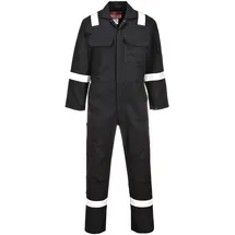 PORTWEST BIZ5 Herren Flammenresistenter Reflektierender Overall Bizweld Iona FR Schwarz, XXL