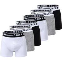 Jack & Jones, Herren, Unterhosen, Boxershort Casual Stretch, Grau, (L, 6er Pack)