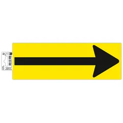 Exacompta 67115E Bodenmarkierung selbstklebend und rutschfest, PVC, Pfeil gelb-schwarz 30x10cm - Gelb