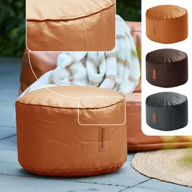 Green Bean Sitzhocker aus Kunstleder - Pouf mit EPS Perlen Füllung - 43x30 cm - perfekte Ergänzung zum Sitzsack - Sitzwürfel Hocker Poufs