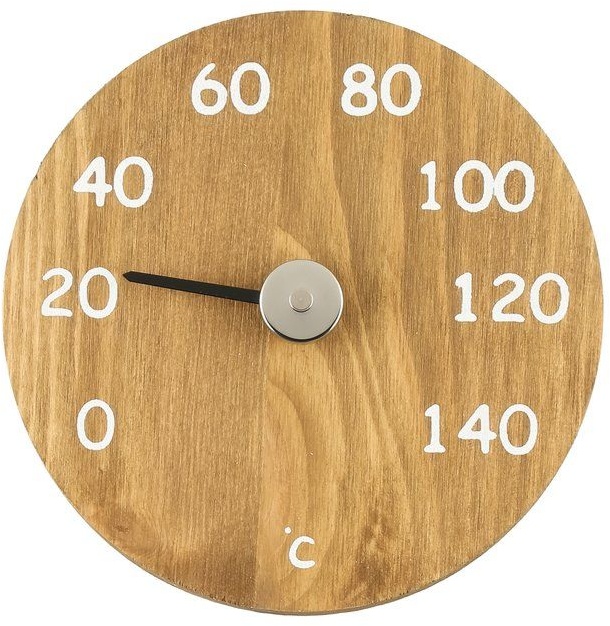 4Living - Sauna Thermometer - Kiefer - Farbe: Braun