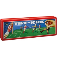 TIPP-KICK Retro 80x47 cm – Das spielfertige Set mit 2X Spieler, 2X Torwart, 2X Metall-Tor, 2X Ball I Spielfeld aus Filz