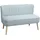 Homcom Sofa Holz Stoff, Schaumstoff