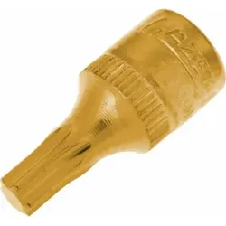 Hazet Schraubendreher-Einsatz für Torx, TiN beschichtet, 1/4 Zoll kurz, Torx-Profil: TX30
