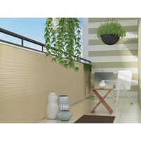 dynamic24 Polyrattan Sichtschutzmatte 300x100cm beige SG03609-RD18