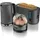 Arendo - Wasserkocher mit Toaster und Eierkocher SET Edelstahl Grau Wasserkocher 1,5L 40° - 100°C, Toaster 4 Scheiben LED-Display 6 Bräunungsgrade