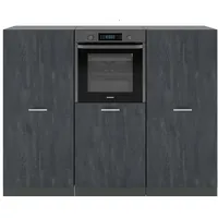 Vicco Küchenzeile R-Line 180 cm Schwarz Beton/Anthrazit