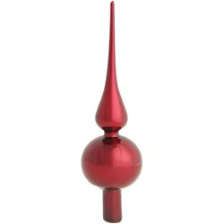 Krebs Glas Lauscha Burgund glanz 23cm Glasbaumspitze uni (1)