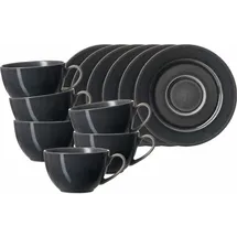 Ritzenhoff & Breker Toledo Kaffeetasse mit Untertasse 0,22 l Grau 6 St.
